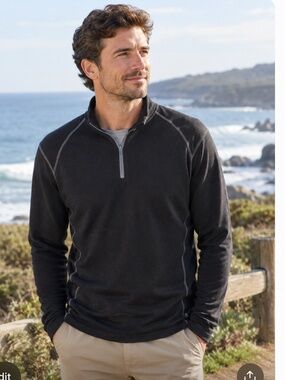 Toes on the Nose mens surfrider 1/4 zip pullover Sz XL